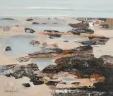 George Campbell, Achill Sound, oil on board