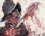 John B. Vallely, Foot Soldier at Erne Ford, oil on canvas