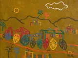 Kenneth Hall, Train, 1937, oil on canvas