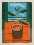 Still Life - Plant by Graham Knuttel, pastel on paper, sold May 2019