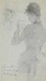 Katherine Shaw by John Butler Yeats, pencil drawing, sold May 2019