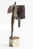 Tom Fitzgerald, Icarus, 1976, unique bronze and steel on marble base
