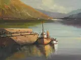 On the Killary by Norman J. McCaig, oil on canvas, sold May 2019