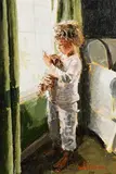 Rowland Davidson, Little Girl with Soft Toy
