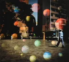 Walking on the Moon, Valencia Spain by Paul-Michel Ledoux Belgian, 2017, limited edition lithograph - numbered 5 from an edition of 25, sold May 2019