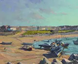 Greystones Beach by Norman Teeling, oil on canvas board, sold May 2019