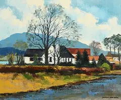 The Mournes by Denis Orme Shaw, oil on canvas, sold May 2019