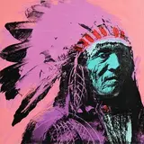 Hans-Jürgen Kuhl, Indian Chief, 1987, acrylic on canvas
