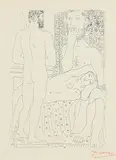 Pablo Picasso Spanish, Sculpteur, Modele couche et Sculpture, lithograph signed edition from 1952