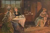 Charles Mac Iver Grierson, Tea Party, 1893, watercolour
