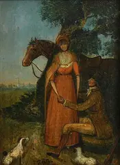 George Petrie, The Proposal, oil on board