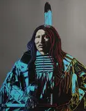 Hans-Jürgen Kuhl, Native American, screen-print - artist's proof