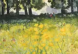 In the Park by John Skelton Snr, 1981, watercolour, sold May 2019