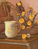 Therese McAllister, Still Life with Flowers, 1979, oil on board