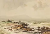 Donegal Coastline by Frank McKelvey, watercolour, sold May 2019