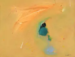 Coastal Station by Mike Fitzharris, 2001, oil on board, sold May 2019