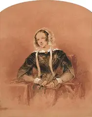 Edward Hayes, Portrait of a Lady, watercolour heightened with white