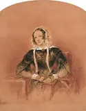 Edward Hayes, Portrait of a Lady, watercolour heightened with white