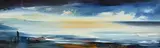 Paula McKinney, Daybreak, Portstewart Strand, oil on board