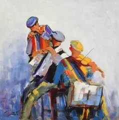 The One Sheet of Music by William Cunningham, oil on board, sold May 2019