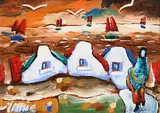 Annie Robinson, At Sunset, acrylic on canvas