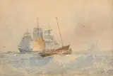 Edwin Hayes, Shipping Scene, watercolour
