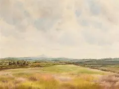 John O'Brien, Western Landscape, oil on canvas