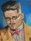 Harry Kernoff, Study of James Joyce, pastel on paper