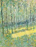 Poplars by Arthur K. Maderson, oil on board, sold Apr 2019