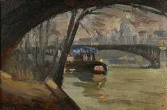 Tug on the River Thames by William John Leech, oil on board, offered Apr 2019