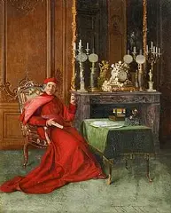 Georges Croegaert, Contemplation, oil on panel