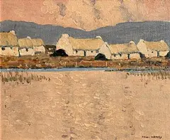 Paul Henry, Cottages, 1930-1935, oil on board