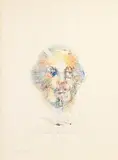 Study Towards an Image of William Shakespeare (1982) (Opus W629) by Louis le Brocquy, watercolour, sold Apr 2019