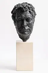 Philip Flanagan, Seamus Heaney, 1990, bronze on French limestone - numbered 2 from an edition of 9