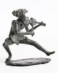 The Fiddler by Rowan Gillespie, 1998, bronze - number 4 from an edition of 9, sold Apr 2019