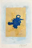 Georges Braque, Tete Grecque (c.1959/60), lithograph in colours and gold on japon nacre paper - number 100 from an edition of 197