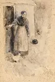 Waiting the Arrival by John Butler Yeats, watercolour, sold Apr 2019