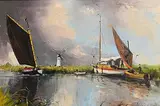 Kenneth Webb, Norfolk Broads, oil on canvas