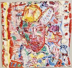 Guitar Man by Michael Cullen, 1992, oil on canvas, sold Apr 2019