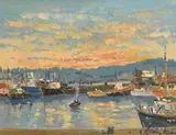 Liam Treacy, Evening, Arklow Harbour, 2003, oil on canvas