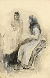 Sound Advice by John Butler Yeats, watercolour and pen, sold Apr 2019