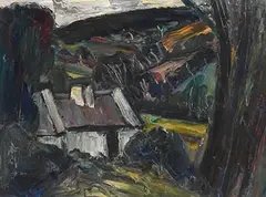 Glenasmole by Peter Collis, oil on canvas laid on board, sold Mar 2019