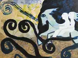 Martin Finnin, Fenian Cycle Tir na N'Og, mixed media on canvas