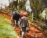 Mark O'Neill, Traditional Ways, oil on board