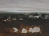 George Campbell, Galway Coast, oil on board