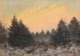 Winter Woodland by Percy French, watercolour, offered Mar 2019