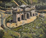 David Clarke, Plaza de L'Independencia, Madrid, 1949, oil on canvas