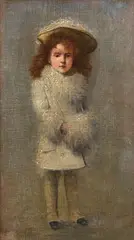 Richard Moynan, Bridget with a Muff, oil on canvas