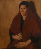 Michael Augustine Power O'Malley, Aran Woman, 1912, oil on canvas board