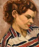 Portrait of a Lady by Maurice Canning Wilks, oil on canvas board, sold Mar 2019